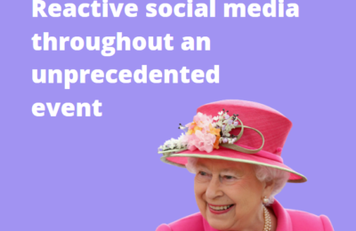 Reactive social media throughout an unprecedented event